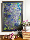 Indigo Floral Paint Inlay - Serendipity House LLC