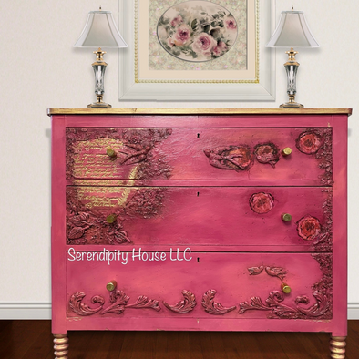 Multi-Media DIY Dresser Makeover with IOD Stamps, Transfers, and Mould Serendipity House LLC Multi-Media DIY Dresser Makeover with IOD Stamps, Transfers, and Mould Serendipity House LLC