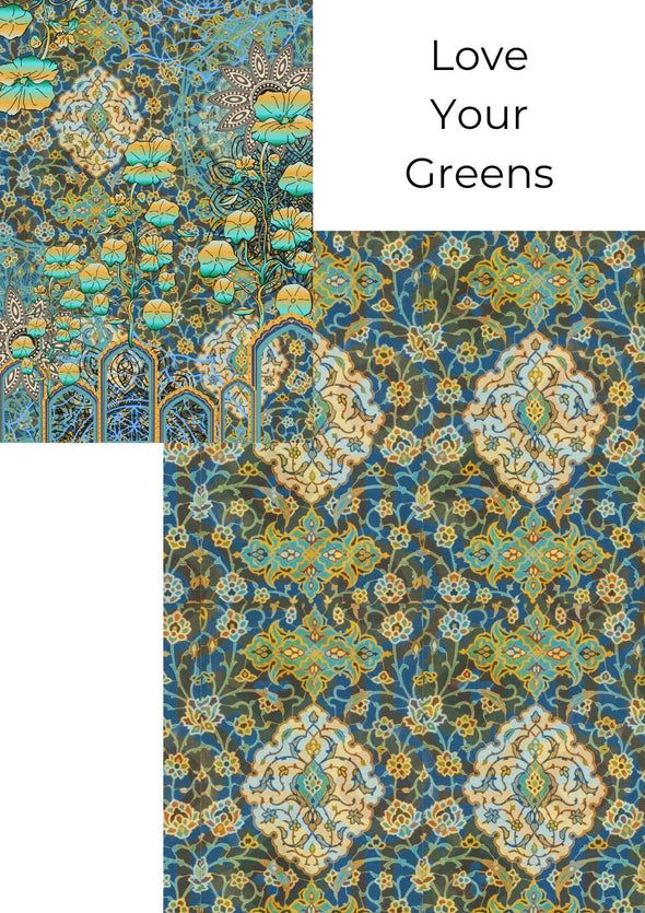 Love Your Greens decoupage paper set