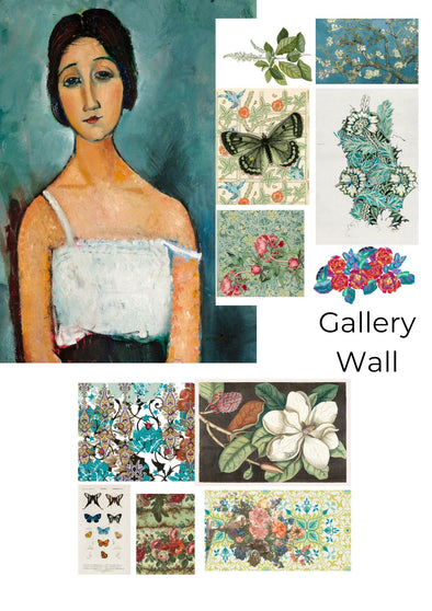 Gallery Wall decoupage paper set