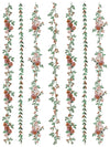 La Folie Paint Inlay sheet featuring vertical floral garlands, trailing vines, and rose clusters for borders and trim designs