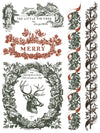 Twelfth Night Paint Inlay sheet with wreath, stag, ribbon, and “Merry” typography designs.