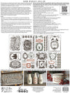 Back packaging of IOD Twelfth Night Paint Inlay showing included Christmas-themed designs.