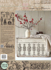 Packaging for the IOD Sugar Plum Stamp featuring design samples and usage tips.