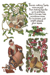 Page 1 of IOD Christmas Joy Transfer with Santa, mistletoe, holly, and holiday bell.