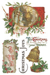 Page 8 of IOD Christmas Joy Transfer with snowy landscape, Christmas greetings, bells, and holly.