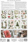 Back packaging of IOD Winter Botanist Transfer showing instructions and sample project ideas.
