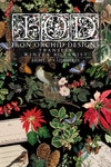 Front cover packaging of IOD Winter Botanist Transfer with vintage bird and floral artwork.