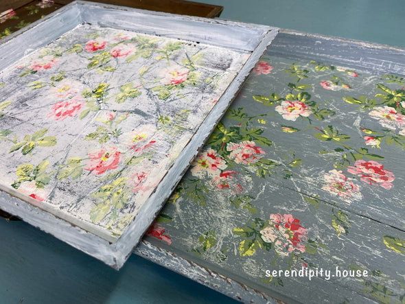 Rose Chintz Paint Inlay - Serendipity House LLC