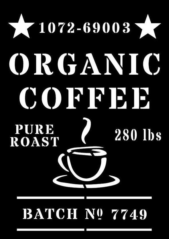 Organic Coffee Stencil