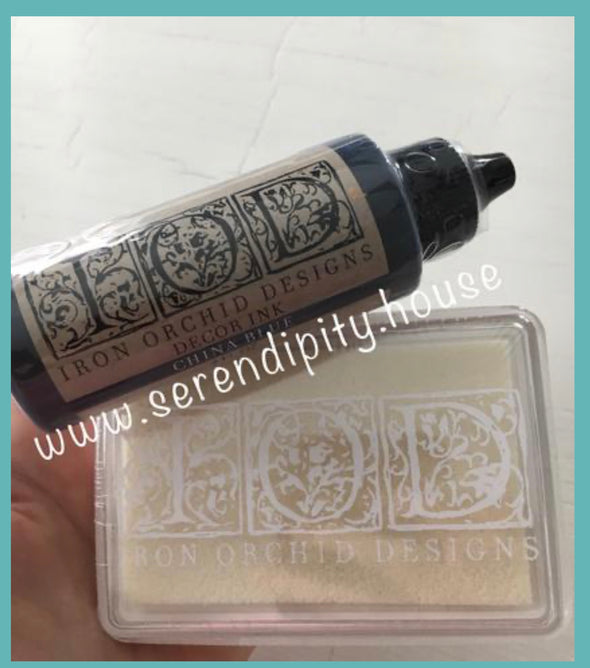 IOD Decor Ink in China Blue and Inkpad