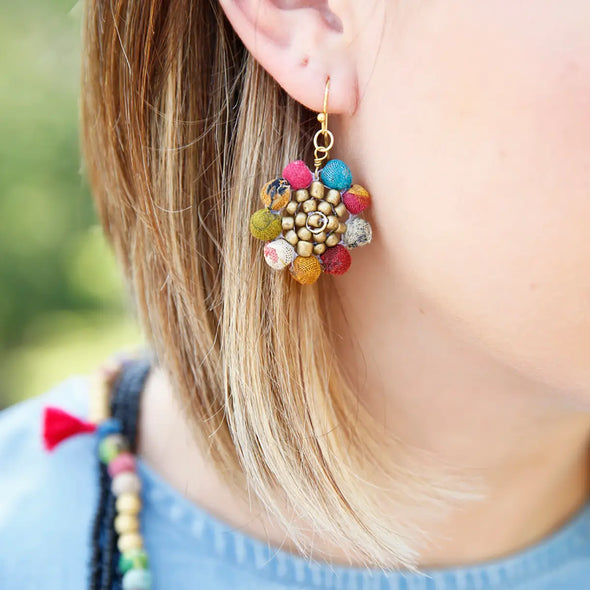 Colorful Sunflower Earrings - Serendipity House LLC