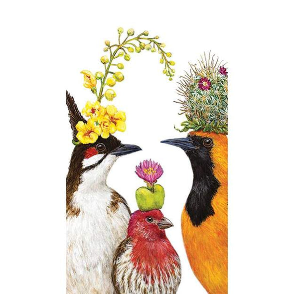 Bright colored birds decoupage paper