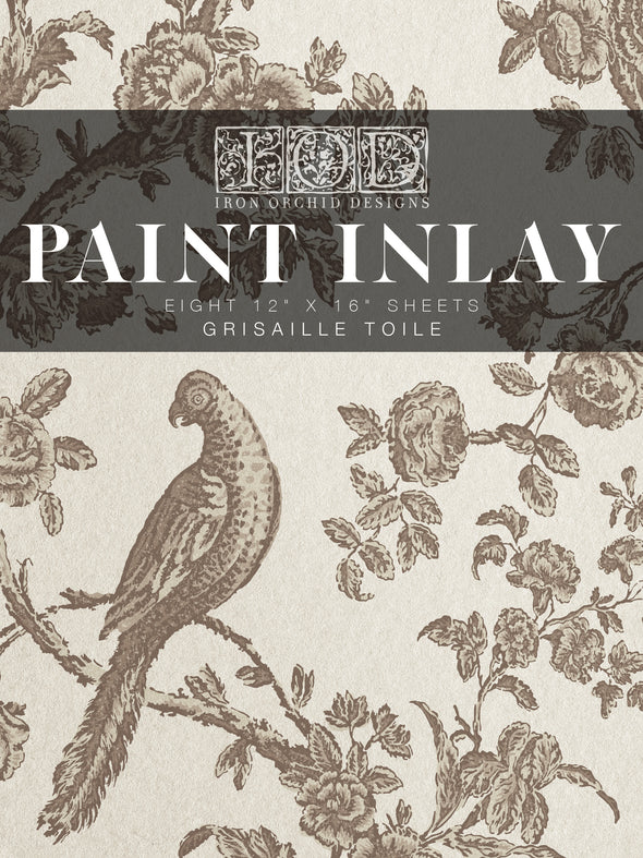 Grisaille Toile Paint Inlay - Serendipity House LLC