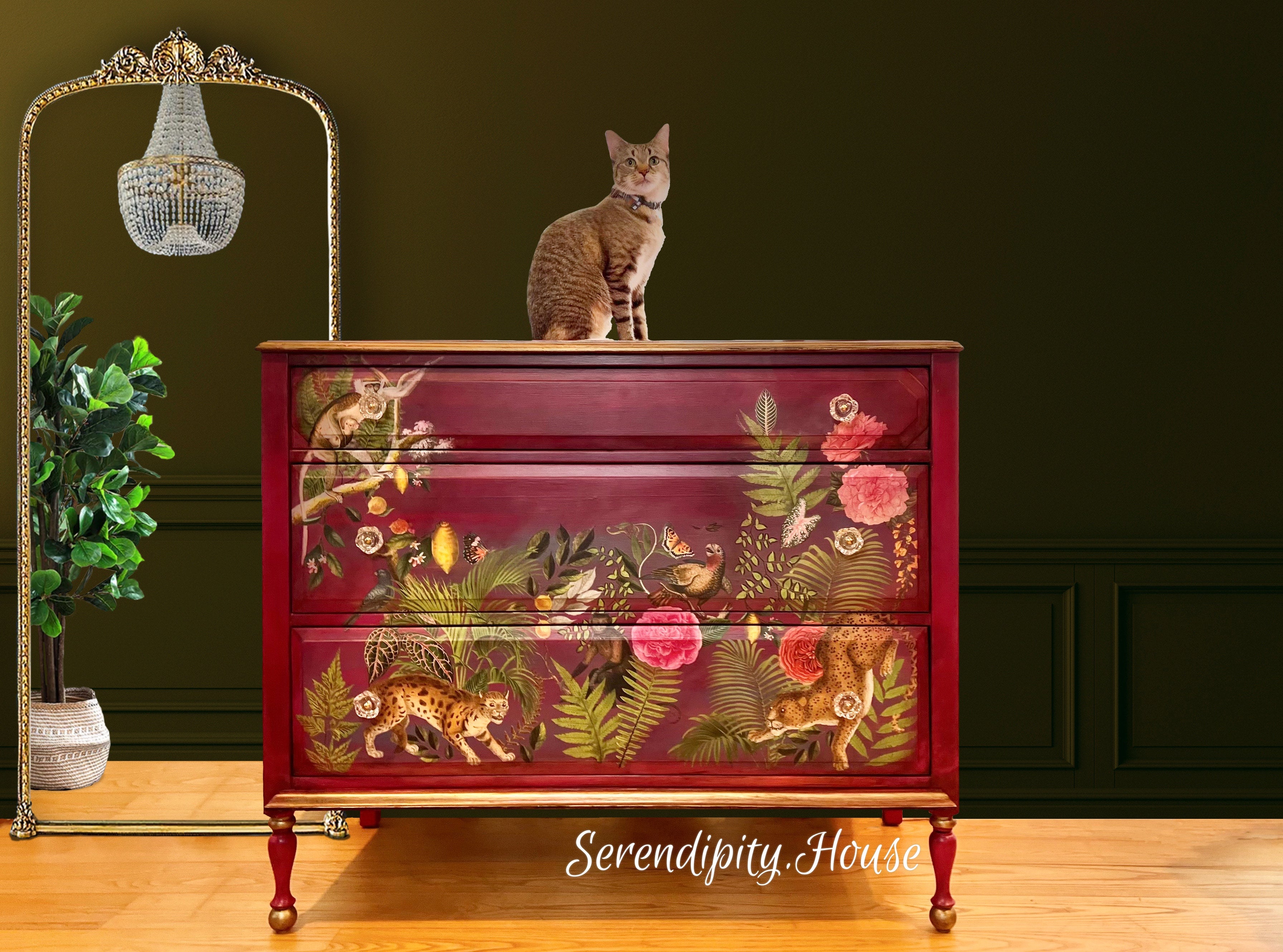 Bungalow Boho Jungle Dresser Serendipity House LLC Bungalow Boho Jungle Dresser Serendipity House LLC