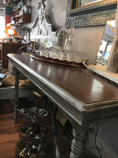 Milk Painted and Stained Table - Serendipity House LLC